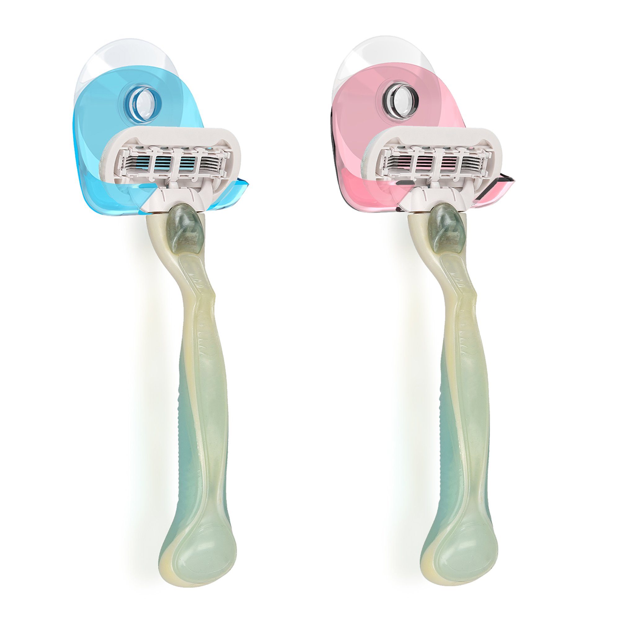 Rasier-Set 2x Saugnapf Halterung für Rasierer