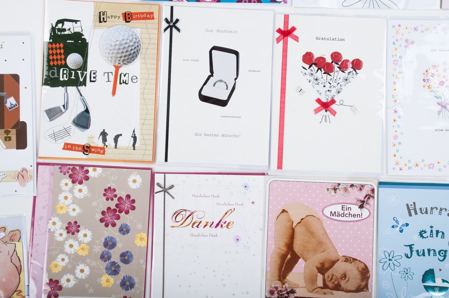 100 Glückwunschkarten Geburtstagskarten Anlässe BURI Stk Grußkarten Grußkarten diverse