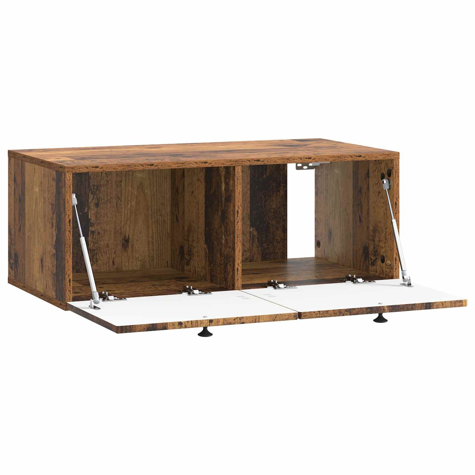furnicato Kleiderschrank Wand-TV-Schrank 78,5 x 41 x 30 cm Altholz Medienboard mit 2 Schwenktüren und viel Stauraum für dein Wohnzimmer