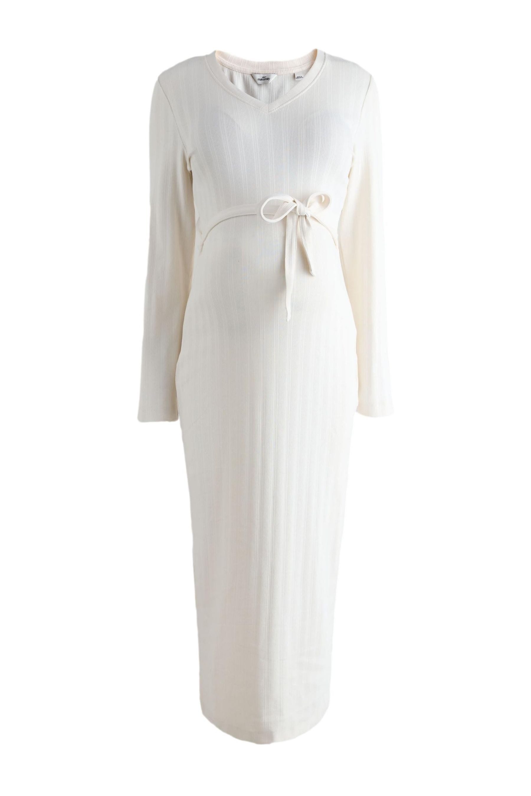 Next Umstandskleid Geripptes Kleid mit Bindedetail, Umstandsmode (1-tlg)