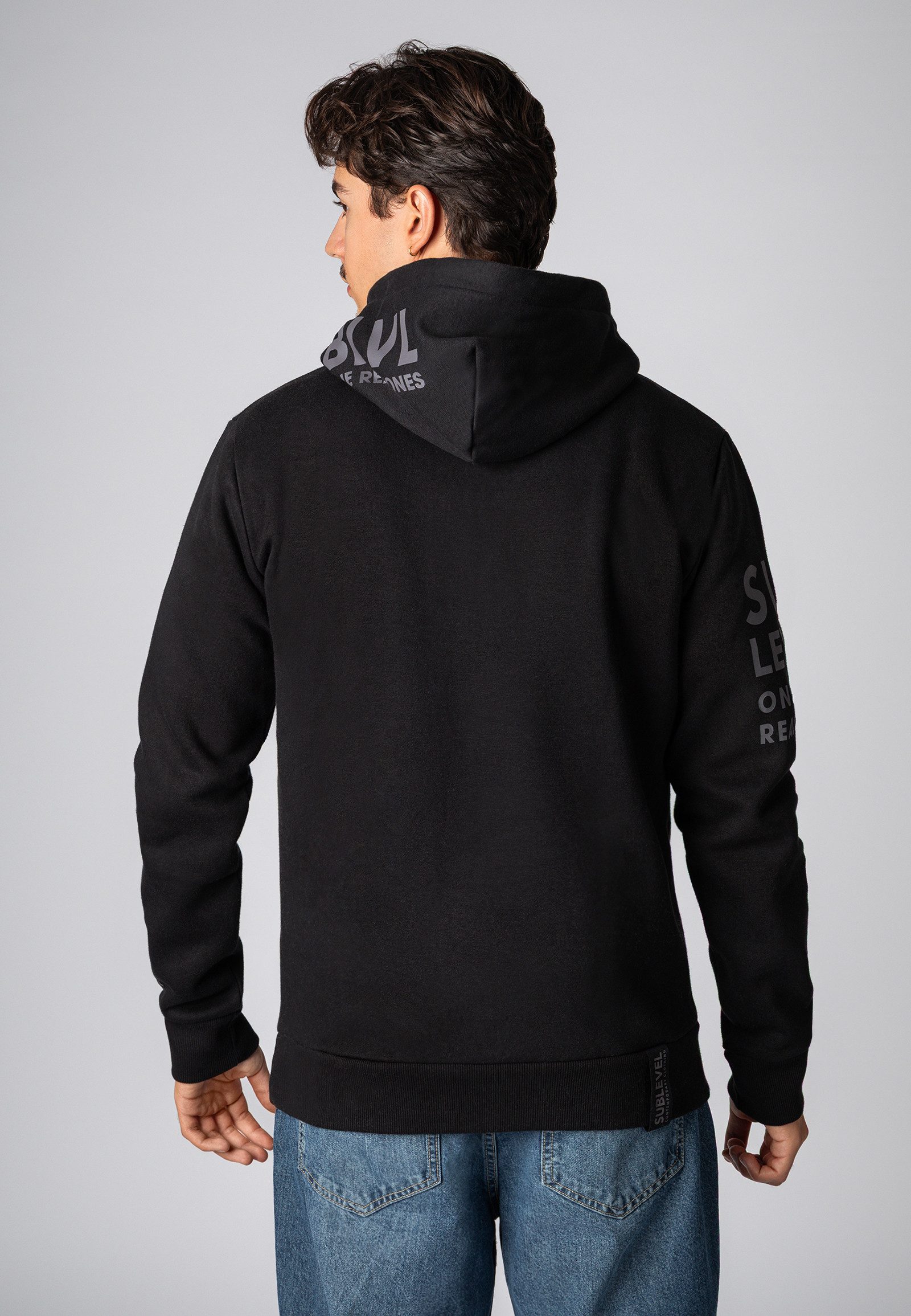 SUBLEVEL Hoodie Herren Kapuzenpullover mit Print Sweater, Kapuzensweatshirt günstig online kaufen