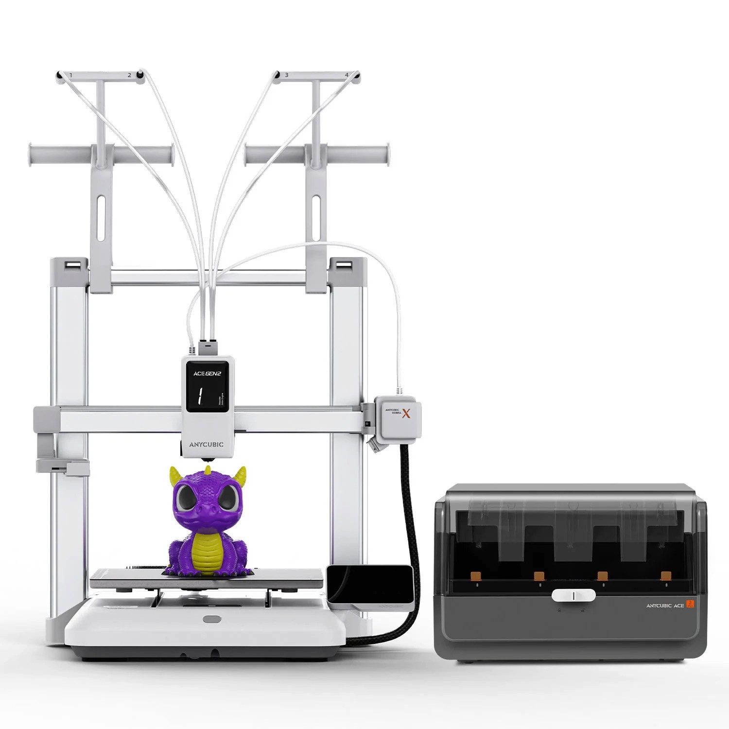 ANYCUBIC 3D-Drucker Anycubic Kobra X ACE 2 Pro Combo, PLA, PETG, TPU, PVA, PLA-CF, PETG-CF, ASA