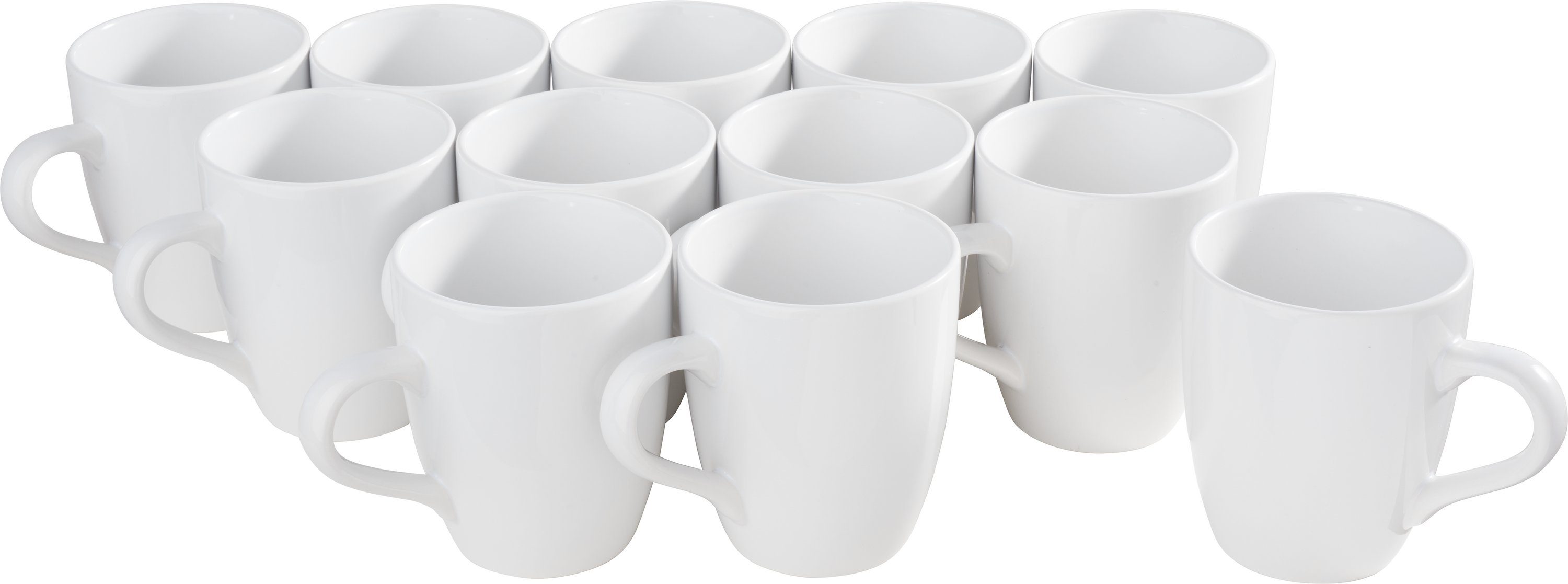 VBS XXL Tasse XXL Pack, Keramik, 12 Stück, 300ml Füllmenge