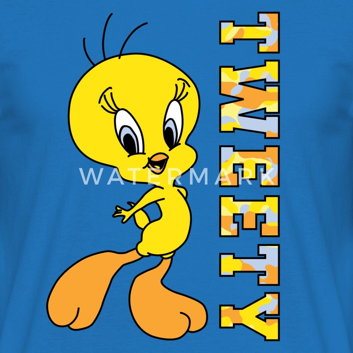 Spreadshirt T-Shirt Looney Tunes Tweety Camouflage günstig online kaufen