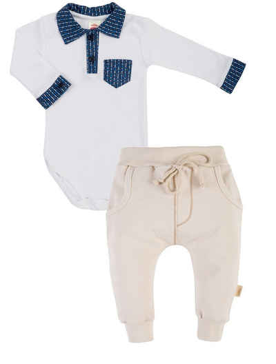 Makoma Body & Hose Makoma Baby Body Hemd & Hose für Jungen -Elegant- (Set, 2-tlg) 100% Baumwolle