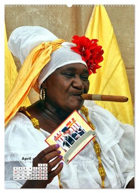 CALVENDO Wandkalender HABANERAS - Zigarren-Raucherinnen in Kuba (Premium, hochwertiger DIN A2 Wandkalender 2023, Kunstdruck in Hochglanz)