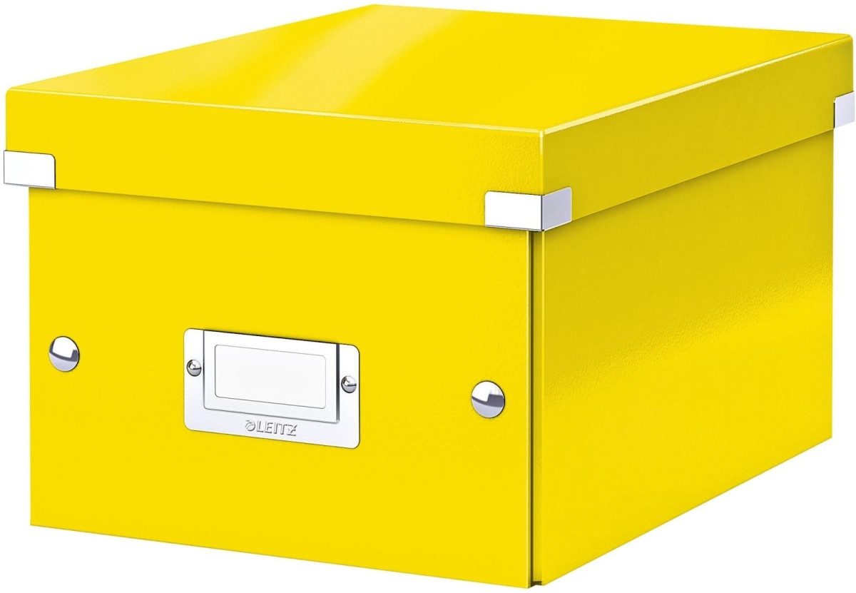 LEITZ Aufbewahrungsbox Ablagebox Click & Store Wow A5 Graukarton gelb