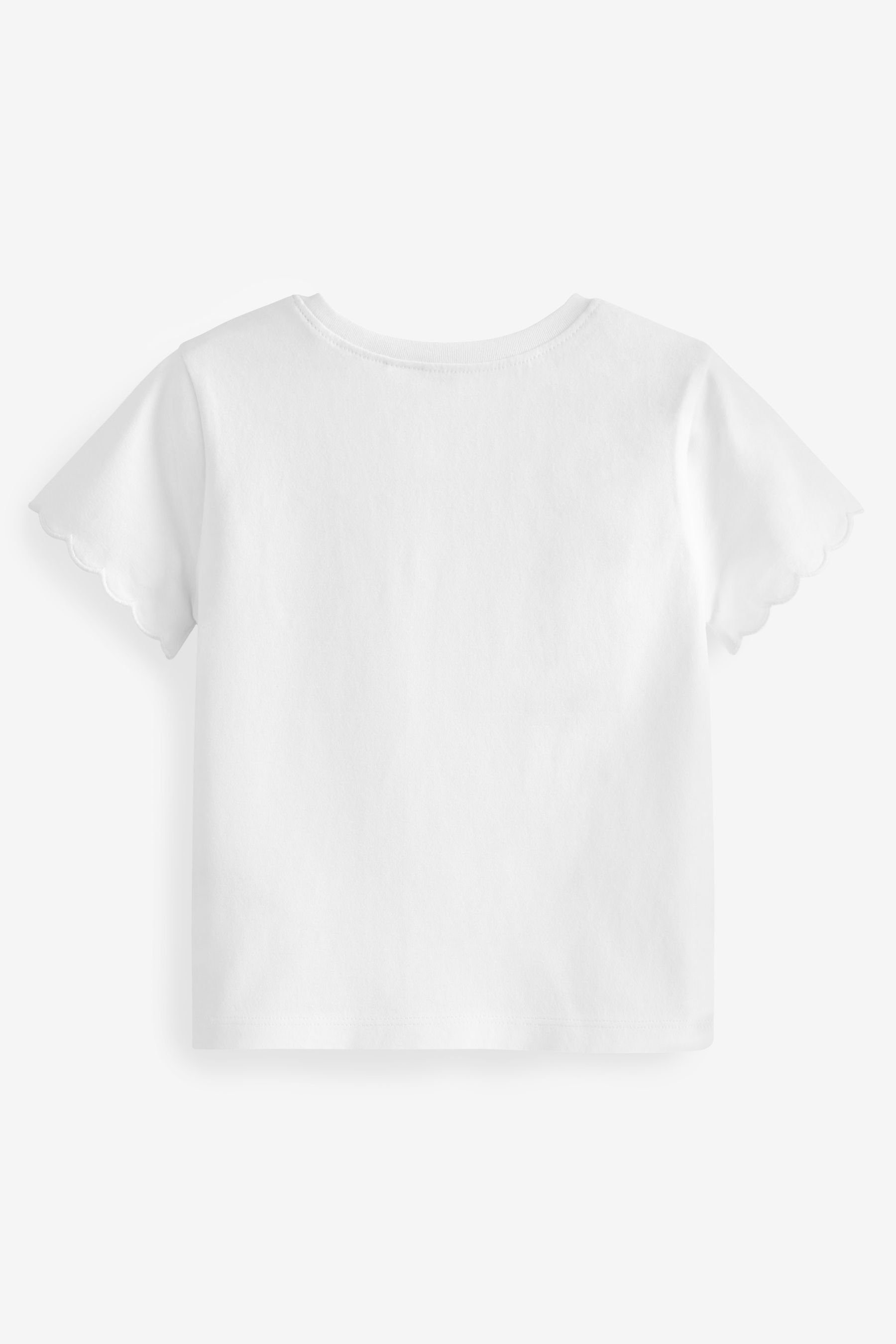 Next T-Shirt T-Shirt White Bogenkante mit (1-tlg)