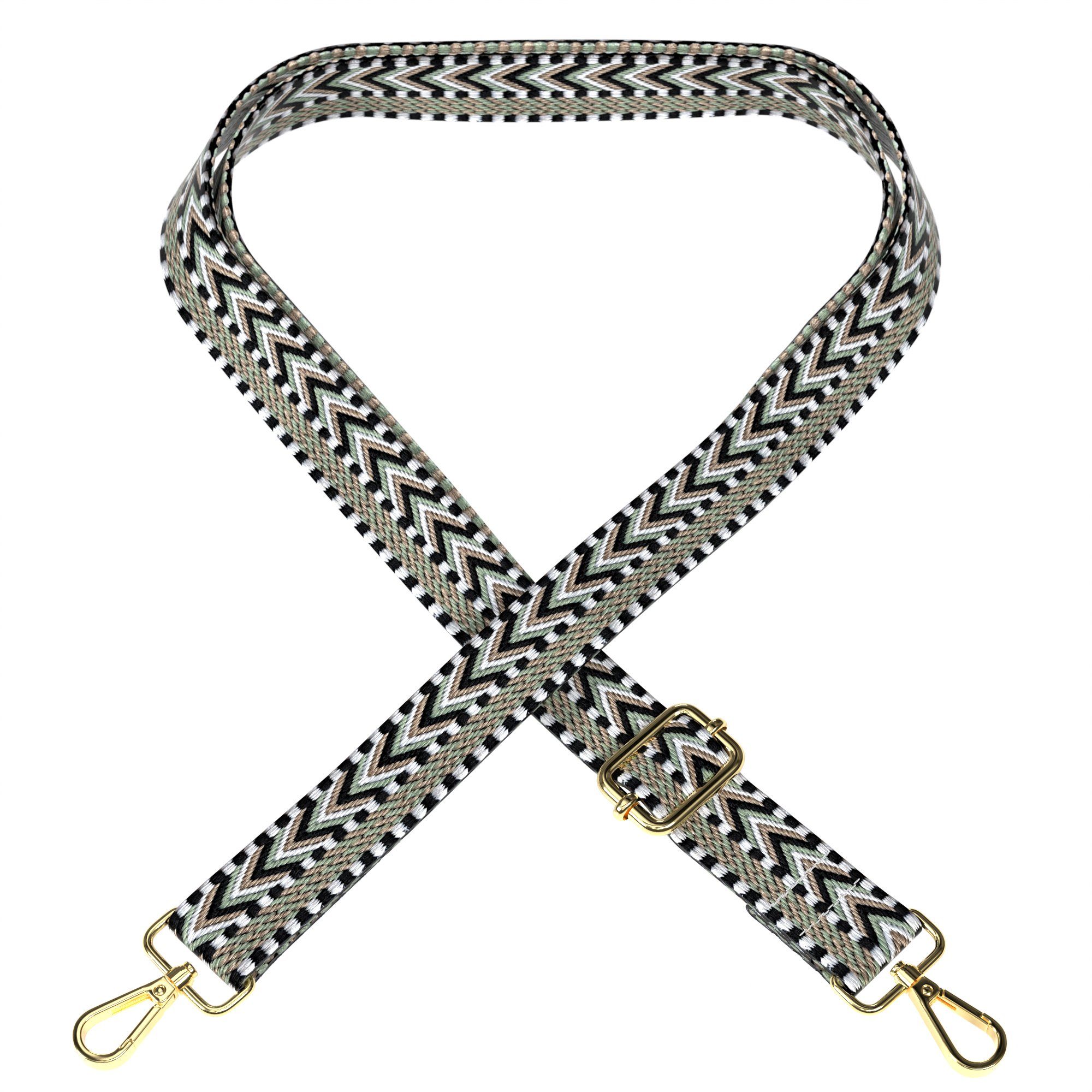 EAZY CASE Плечевые ремни Ersatz Сумкиriemen Boho Style Body Bag Wechselband Ersatzgurt mit Karabinerverschluss Metall Schwarz