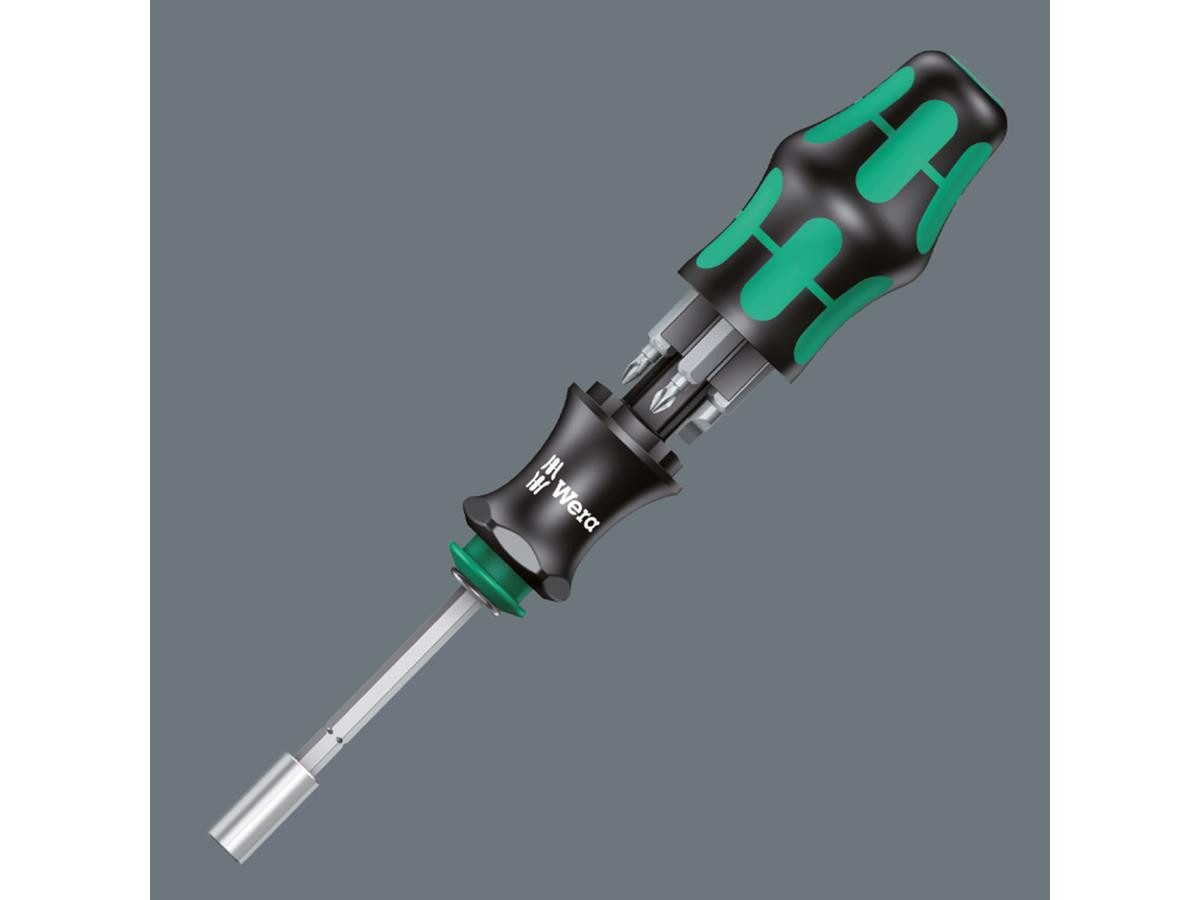 Wera Schraubendreher Kraftform Kompakt 28 Kombi-Schrauber, (Set), Abrollschutz, für Bits mit 1/4" Außensechskantantrieb