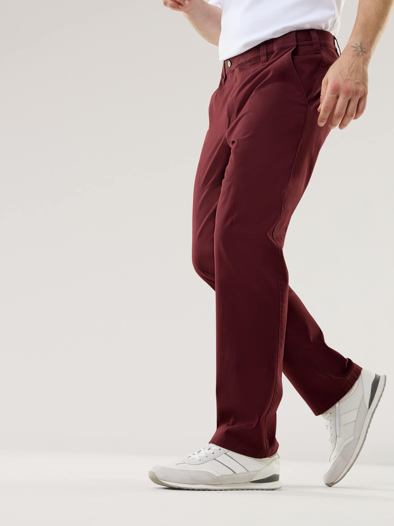 Walbusch Chinohose Herren Extraglatt Dehnbund Chino Regular Fit bügelfrei Baumwollstretch Herrenhose mit 6 cm Stretchbund, Hemdenstopper, Sicherheitstasche