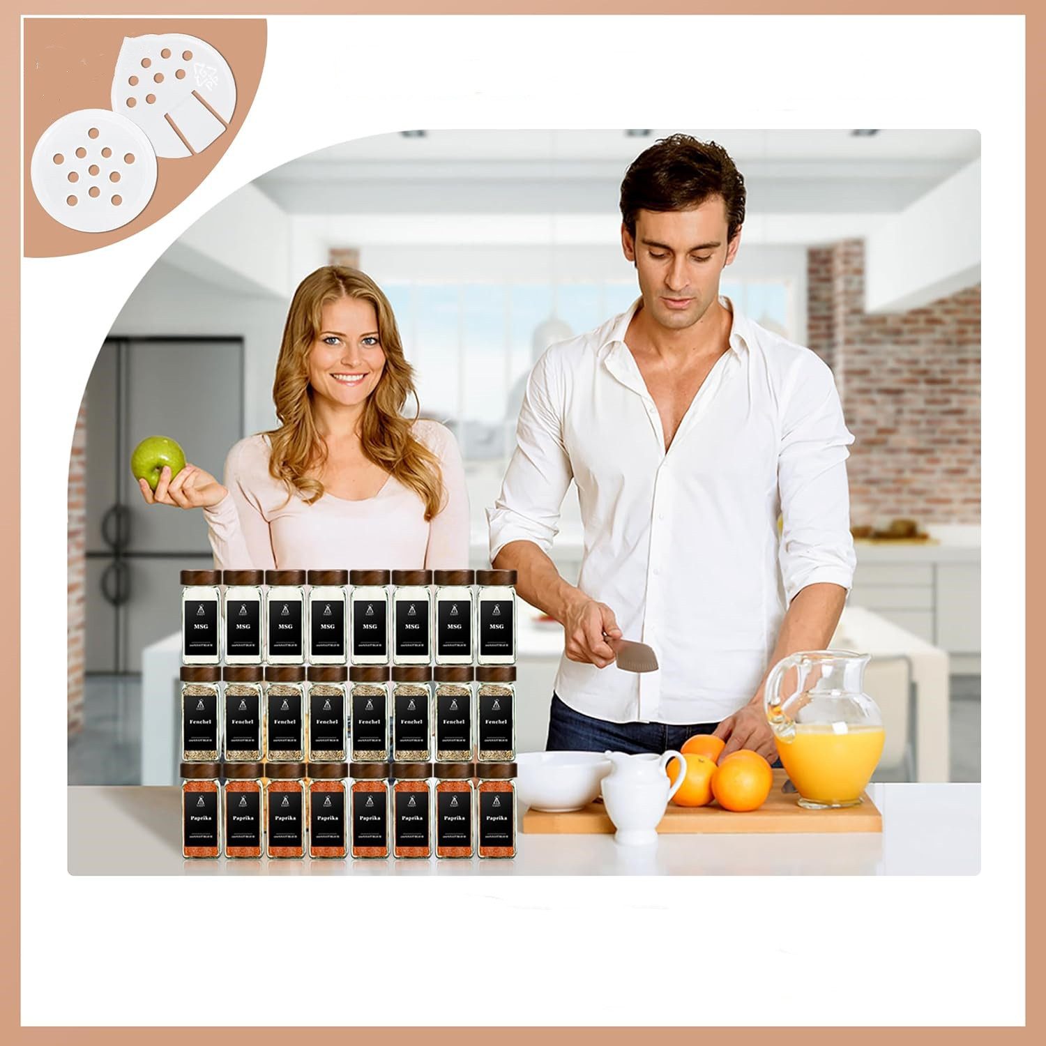 KingLux Gewürzbehälter 12Stk.Gewürzdosen Mit Gewürzetiketten,120ml Gewürzbe günstig online kaufen