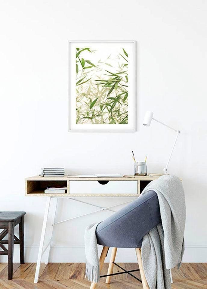 Komar Bild Bamboo Leaves, Blätter, Pflanzen (1 St), Wandbild zur Dekoration - ohne Rahmen