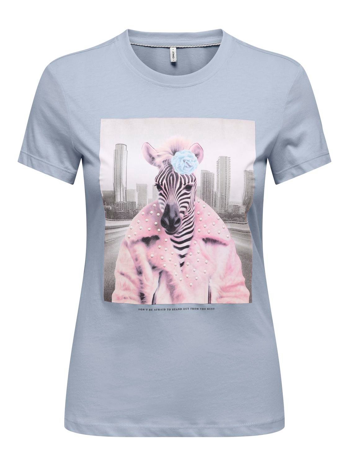 ONLY Kurzarmshirt ONLVIBE LIFE S/S GLASSES TOP BOX JRS Baumwolle, regular f günstig online kaufen