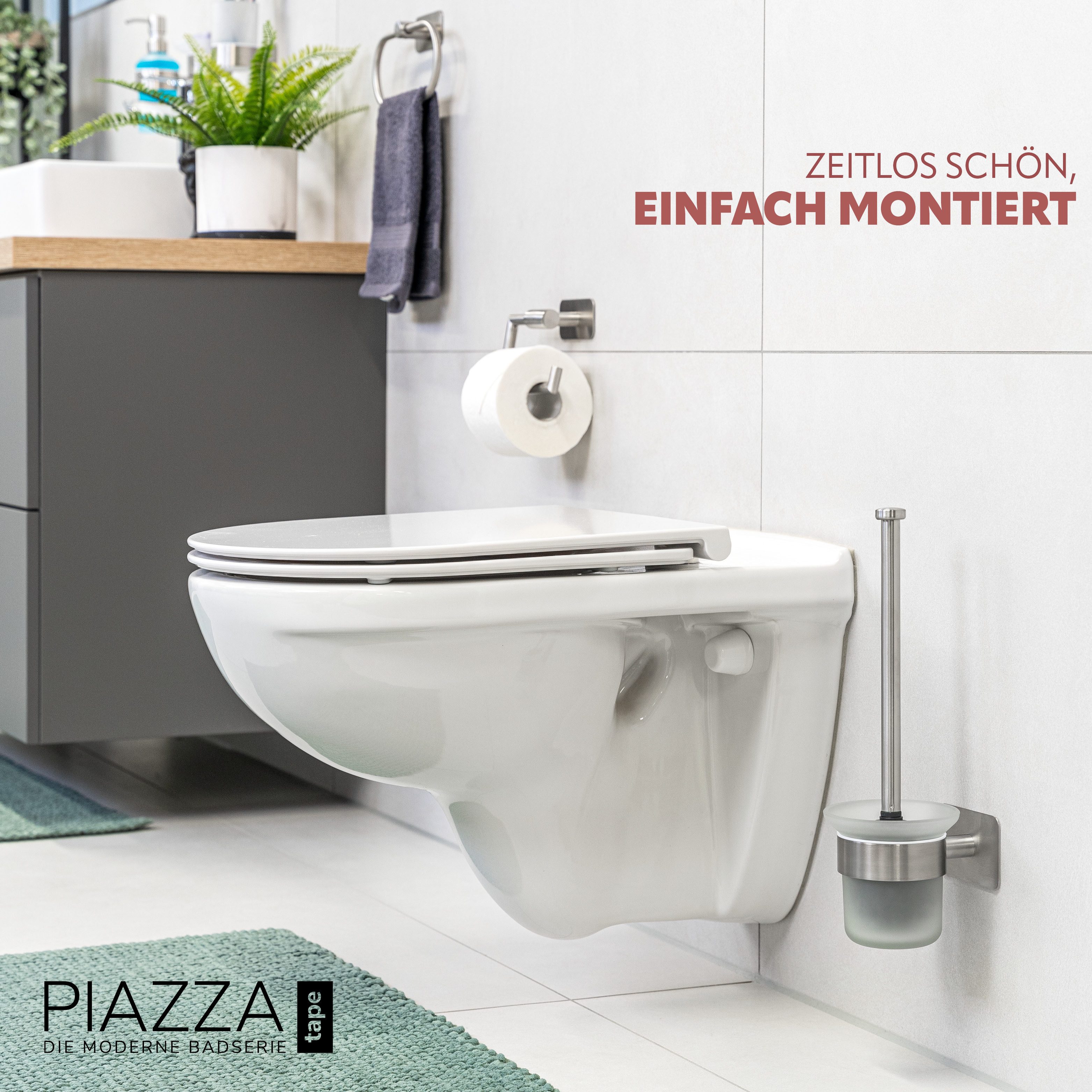 bremermann WC-Garnitur bremermann Bad-Serie PIAZZA TAPE - aus Edelstahl mat günstig online kaufen