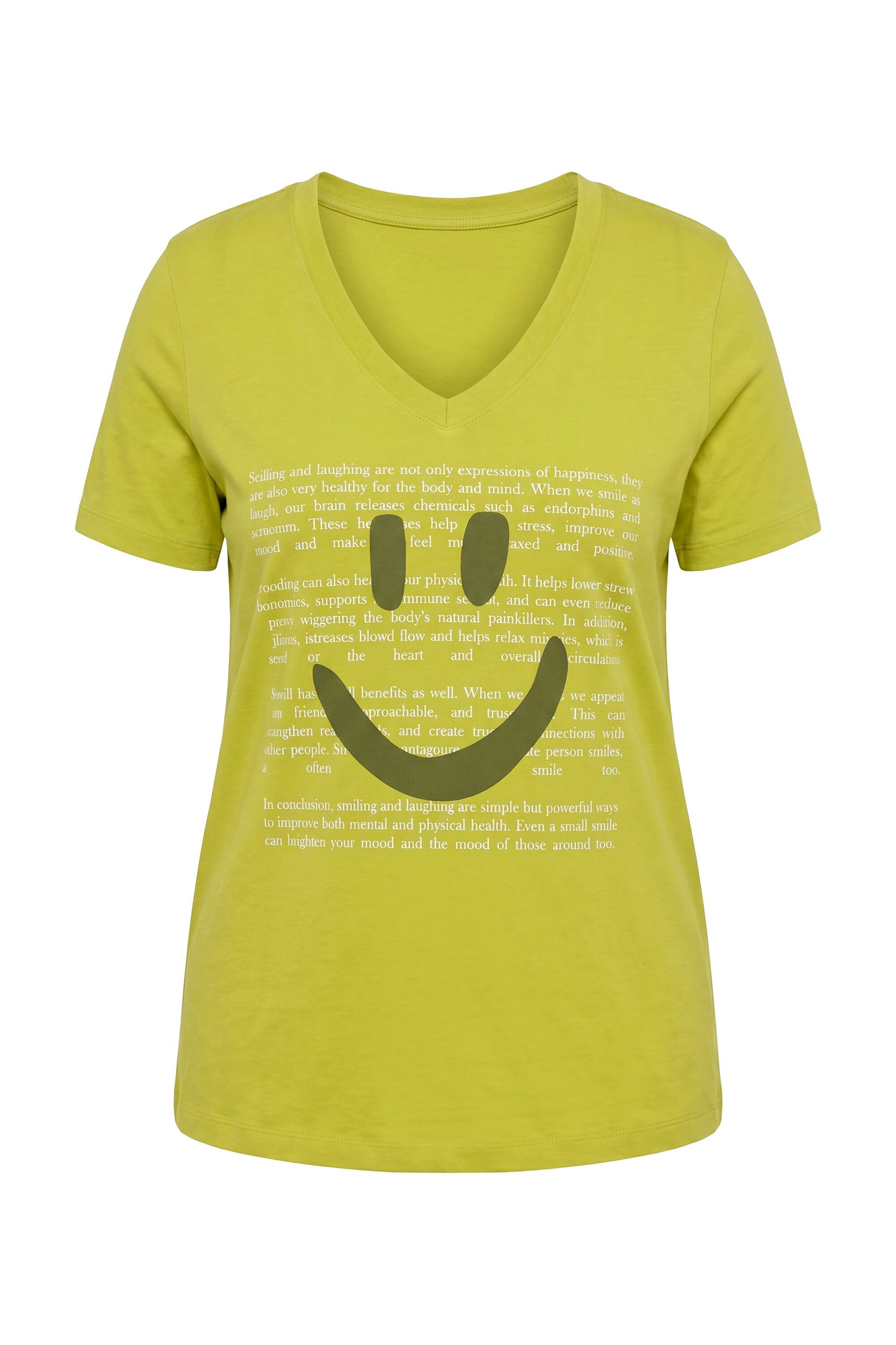 MIAMODA T-Shirt T-Shirt Komfort Fit Smiley Halbarm