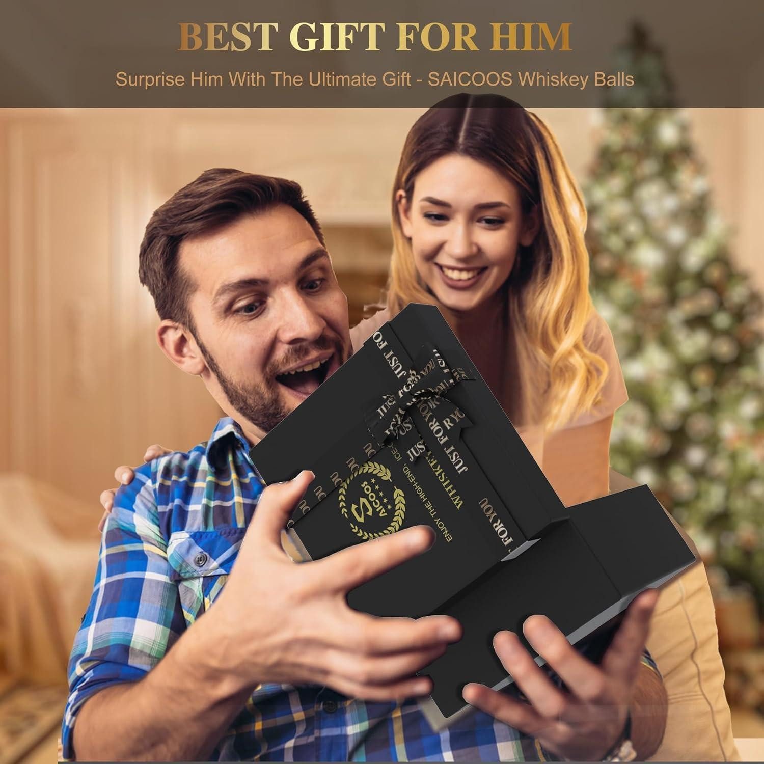 LuxusKollektion Eiswürfel-Steine Whisky Steine Edelstahl Geschenke Männer Ehemann Papa 16 Eiswürfel