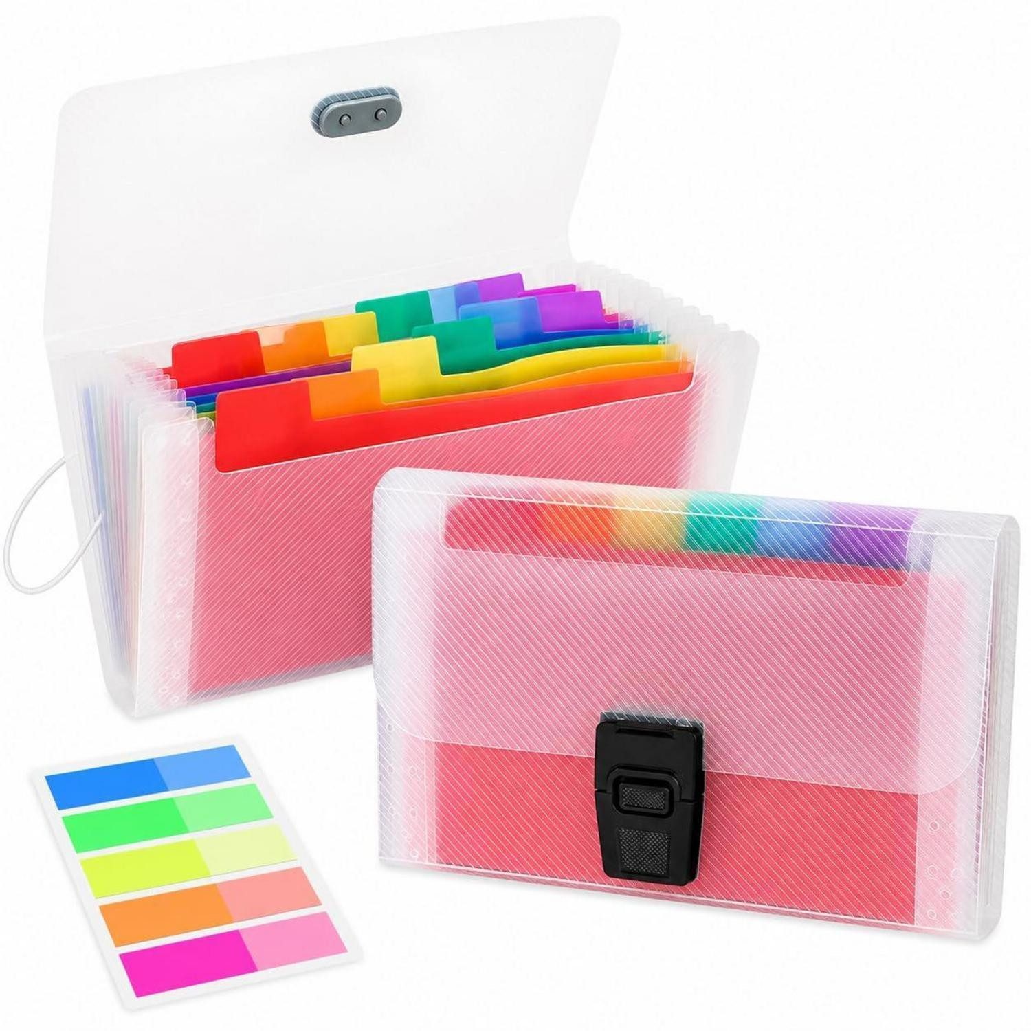 LuxusKollektion Fächermappe 2x Fächermappe A6 Karteikartenbox 13 Fächer Belege (2-St)
