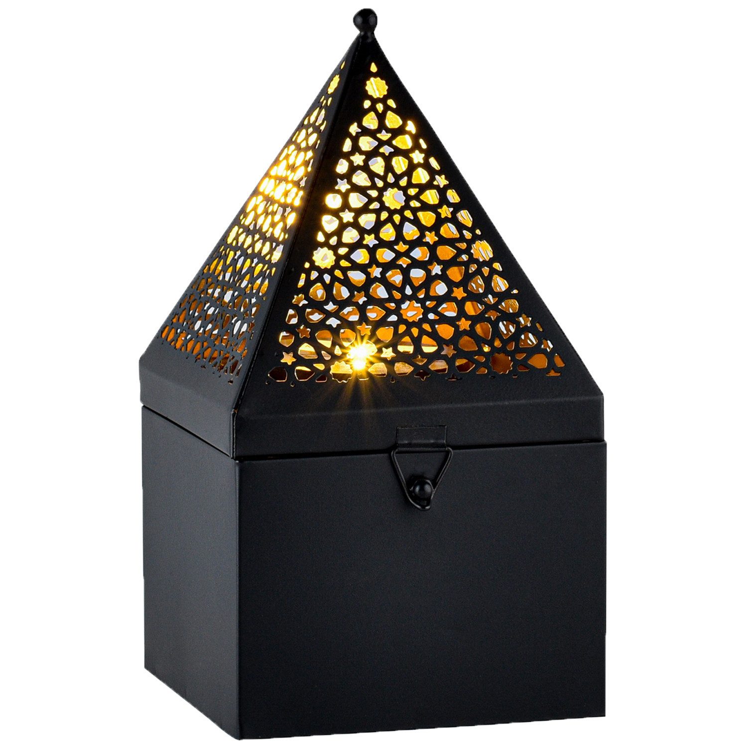 Marrakesch Orient & Mediterran Interior Teelichthalter Orientalische Deko Teelichthalter Aufbewahrungsbox mit Deckel Luxor (1 St), Handarbeit