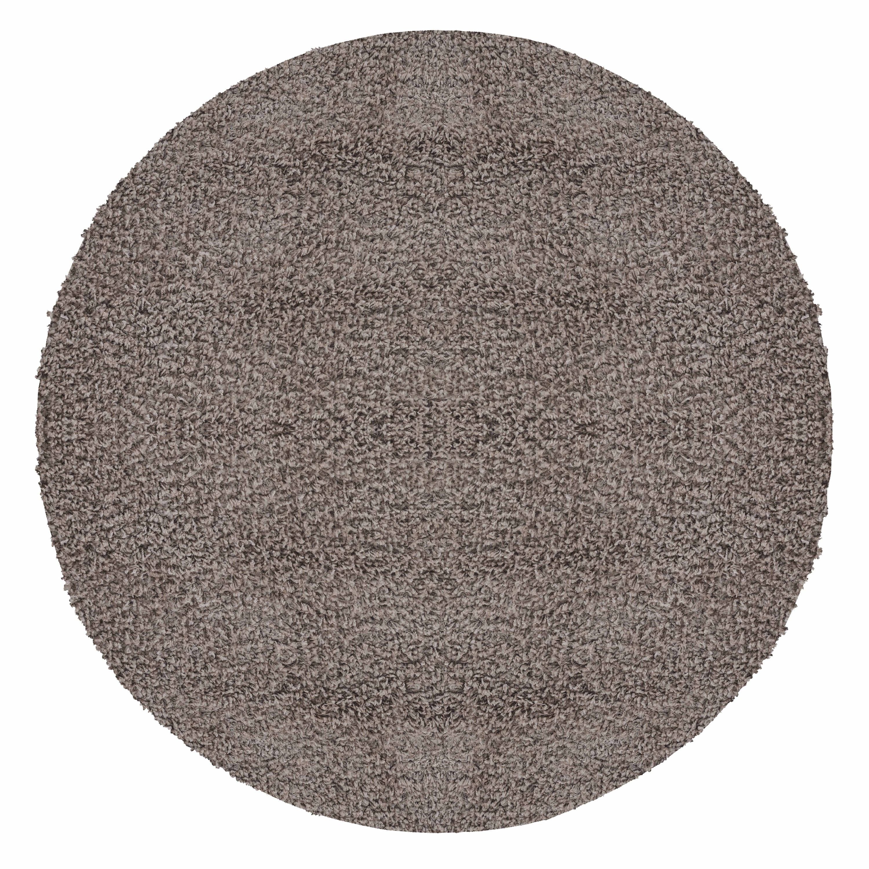 Teppich Unicolor - Einfarbig, Teppium, Rund, Höhe: 50 mm, Teppich Wohnzimmer Beige