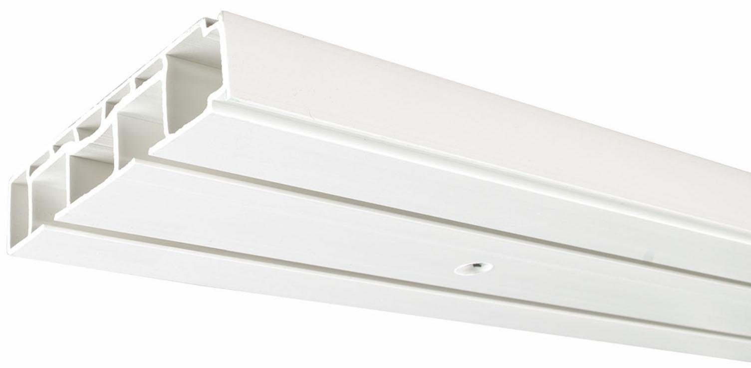 Liedeco Gardinenstange, 2-läufig, Fixmaß, verschraubt, Kunststoff günstig online kaufen