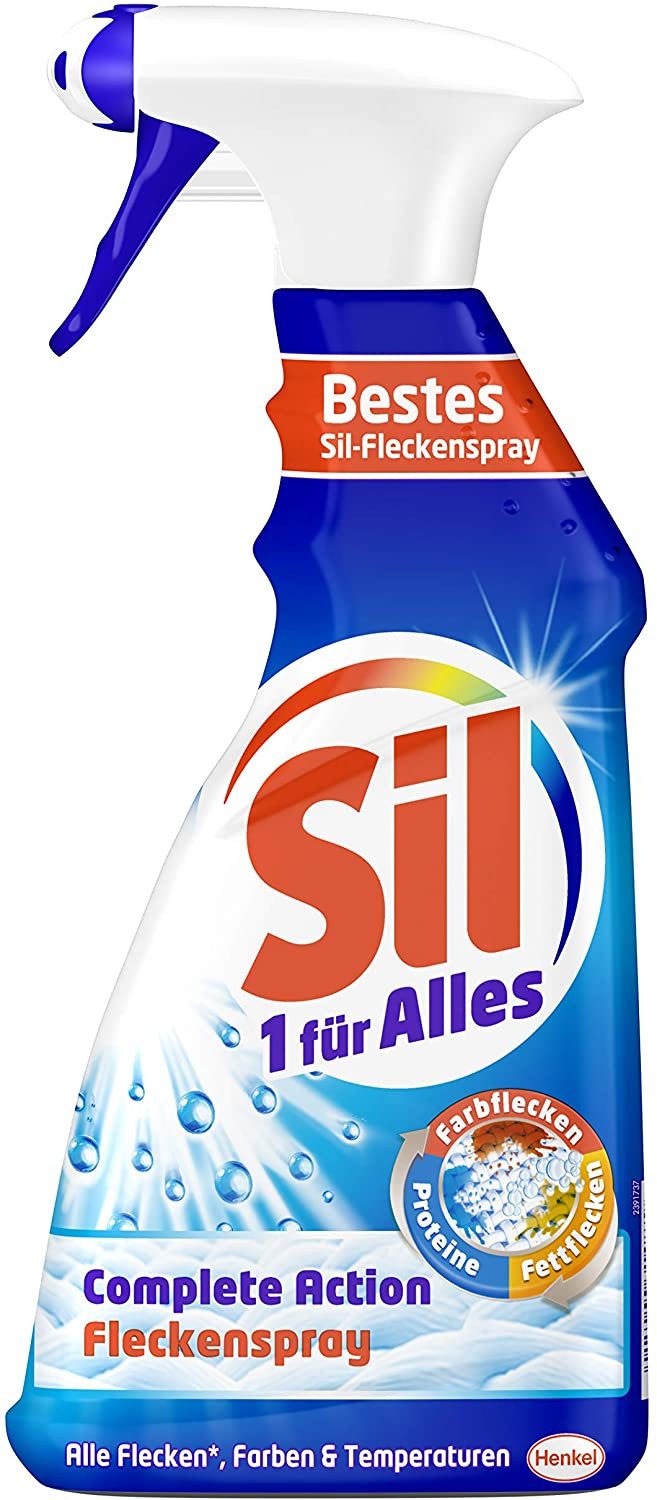 Sil Sil 1 für Alles Fleckenspray 5 x 500 ml Textilreiniger Fleckentferner (Spar-Pack, [5-St. mit Turbowirkung für alle Fleckenarten - für hygienisch reine Wäsche)