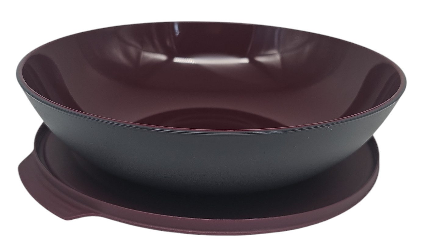 TUPPERWARE Servierschale Tupperware Allegra Schale 1,5 Liter in merlot/anthrazit