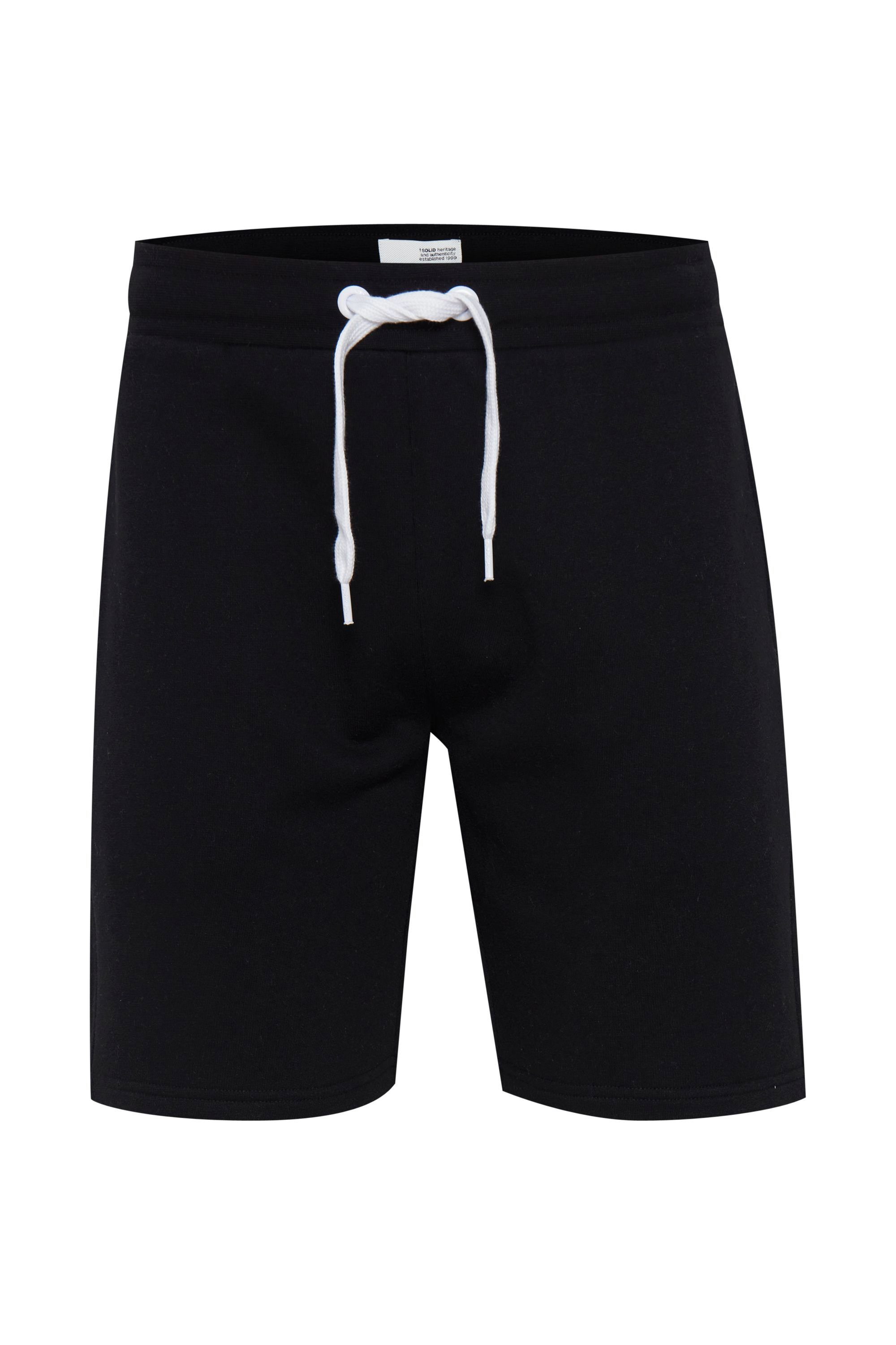 Solid Sweatshorts SDOliver Shorts Sweat Black Basic Kordeln (194007) mit