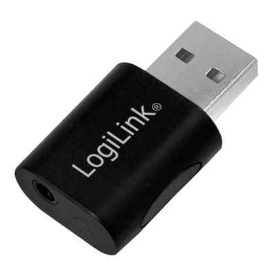 LogiLink UA0299 Audio-Adapter, USB 2.0-Adapter, USB-A/M zu 3,5 mm 4-Pin/F, Soundkarte