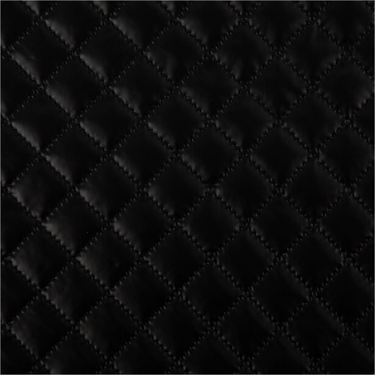 SCHÖNER LEBEN. Stoff Steppstoff Metallic Schwarz Rautensteppung 140cm Breite, pflegeleicht