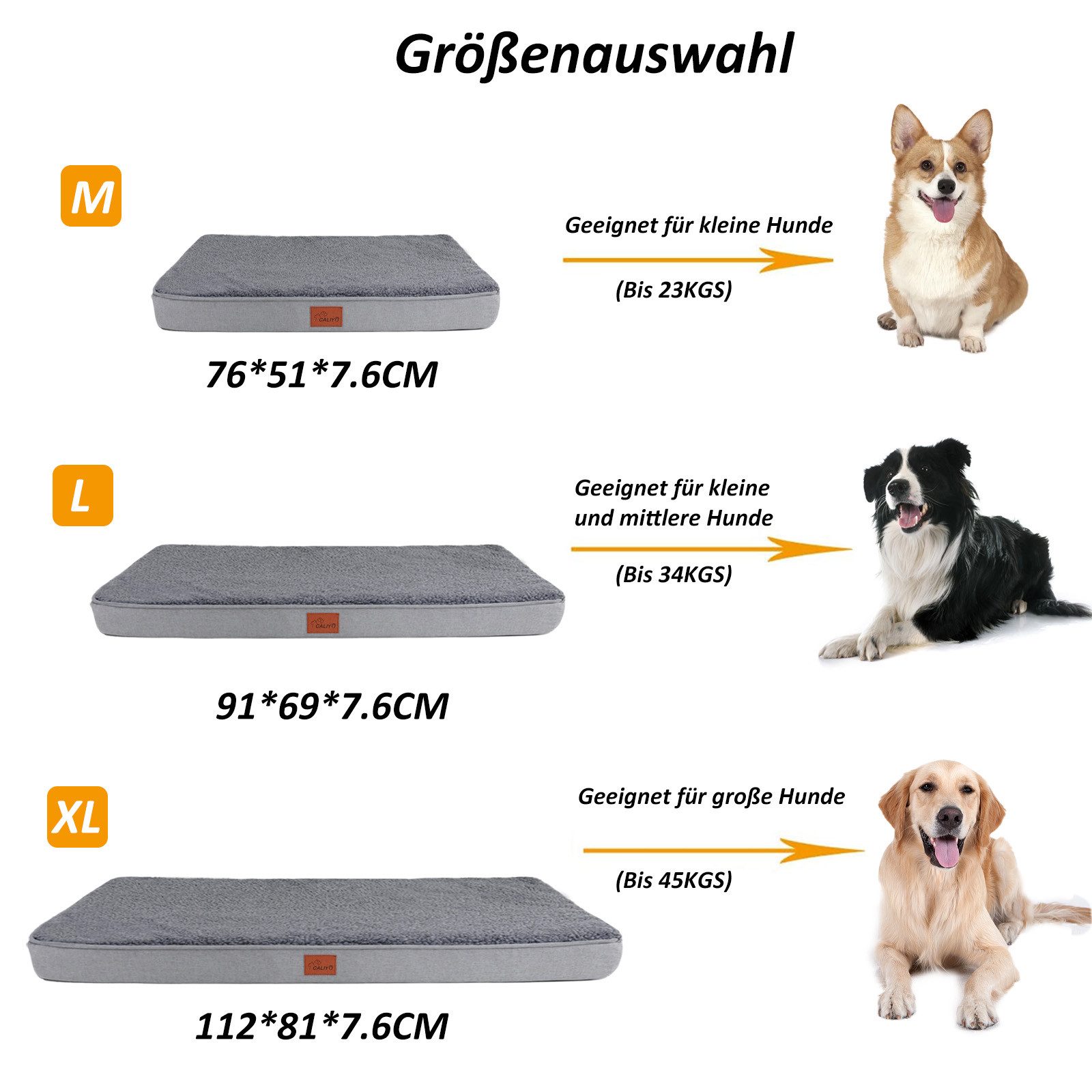 CALIYO Tierkissen Orthopädisches Hundebett Grosse Hunde günstig online kaufen