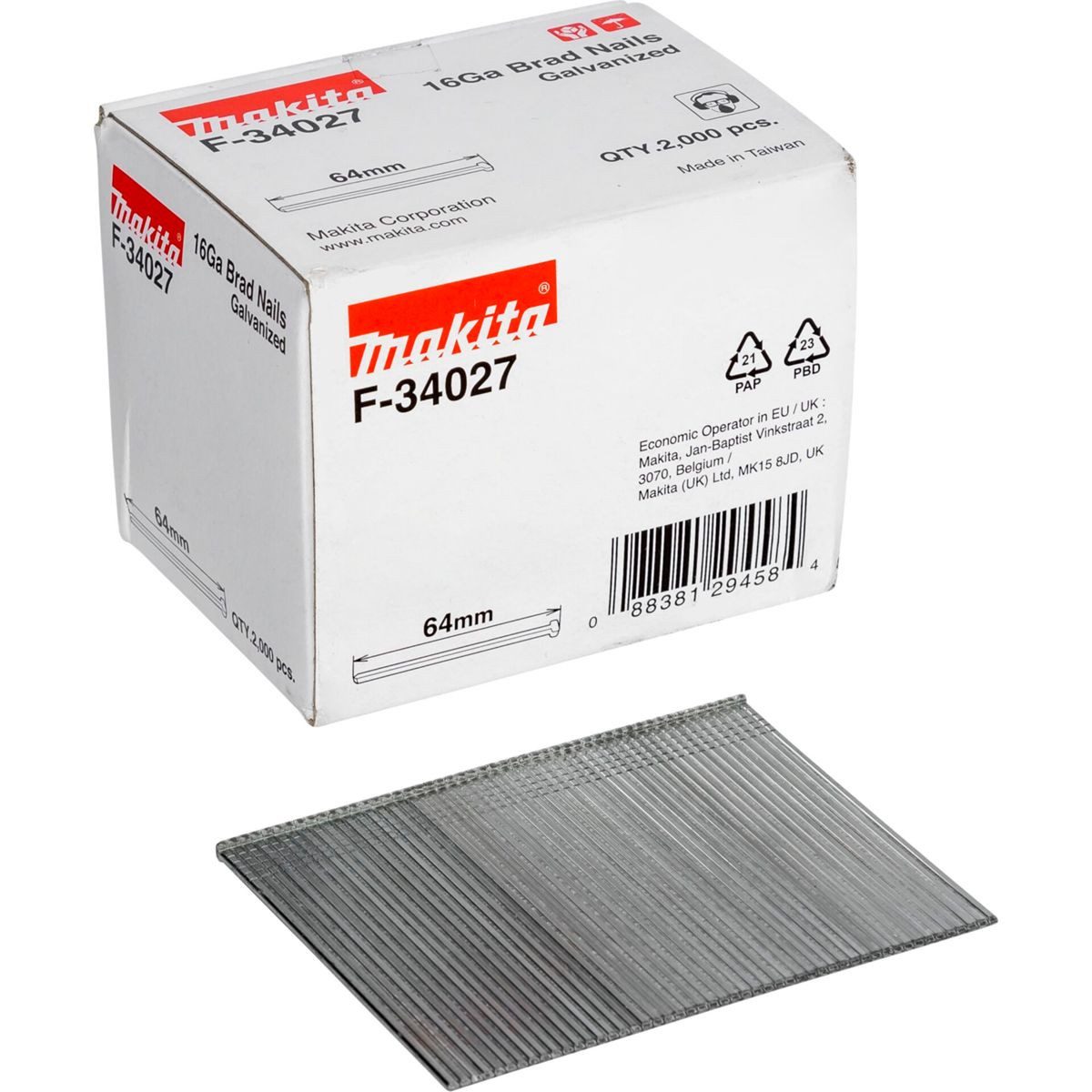 Makita Stauchkopfnagel Stauchkopfnagel 1,6x64mm F-34027 2000 pcs.