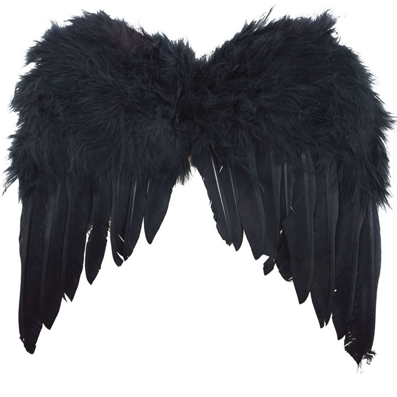 Funny Fashion Kostüm-Flügel Engelsflügel für Kinder 33 x 34 cm, Schwarz - Fed