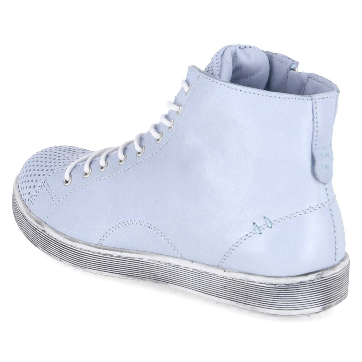 Andrea Conti Andrea Conti 03457280-821 PASTELLBLAU Damen Glattleder hellblau Schnürstiefel