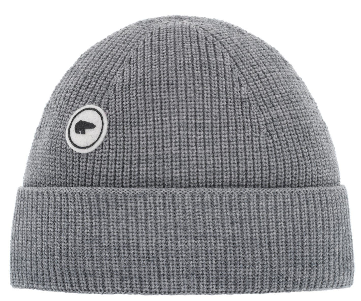 Eisbär Strickmütze Laren Mütze grau