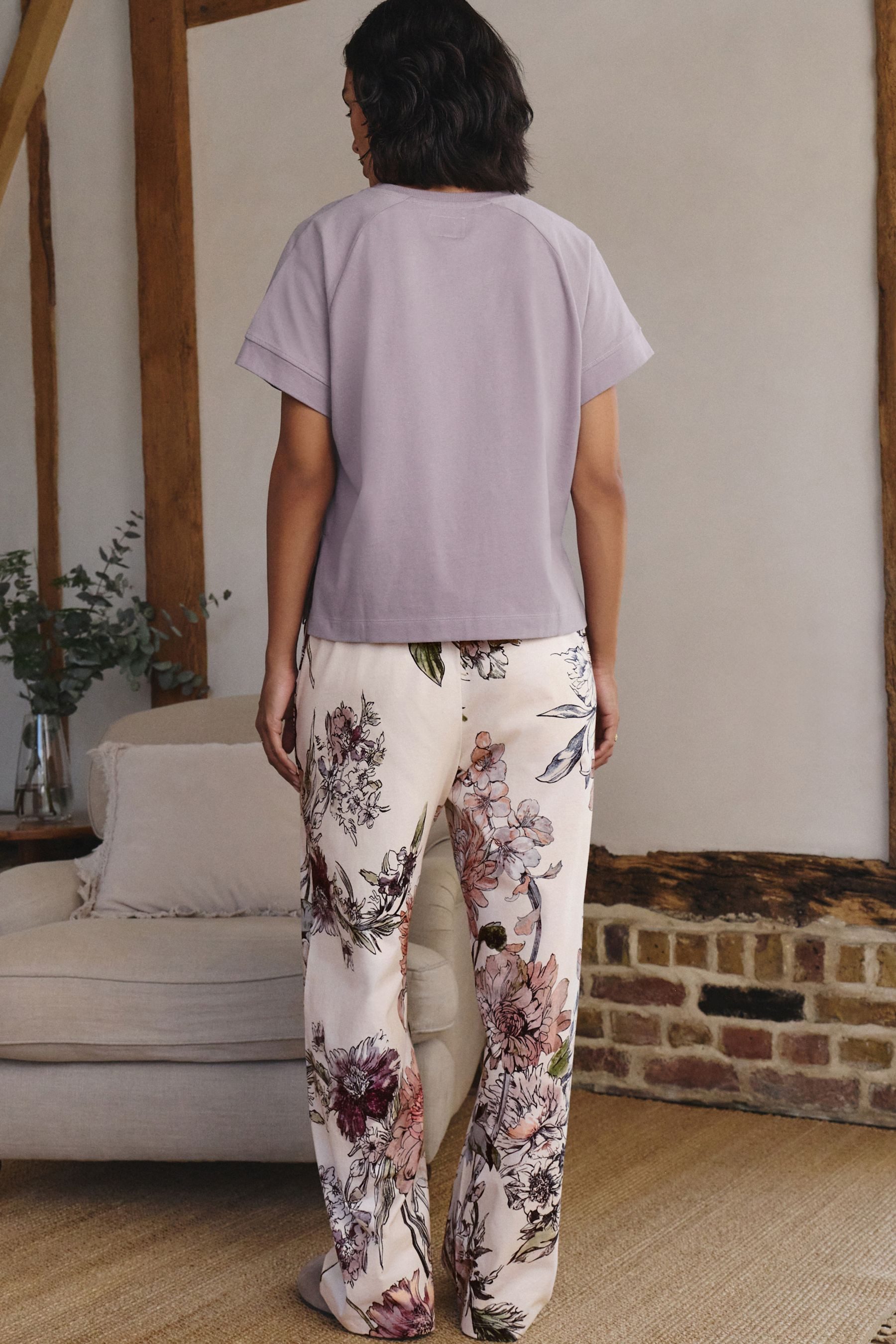Next Pyjama Kurzärmeliger Pyjama mit Blumenmuster (2 tlg) günstig online kaufen