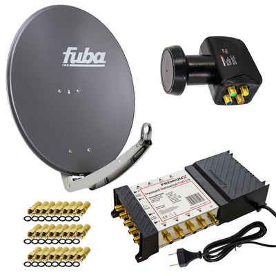 PremiumX Satelliten-Komplettanlage Fuba DAA 780 A Antenne 5/8 Multiswitch LNB SAT-Antenne