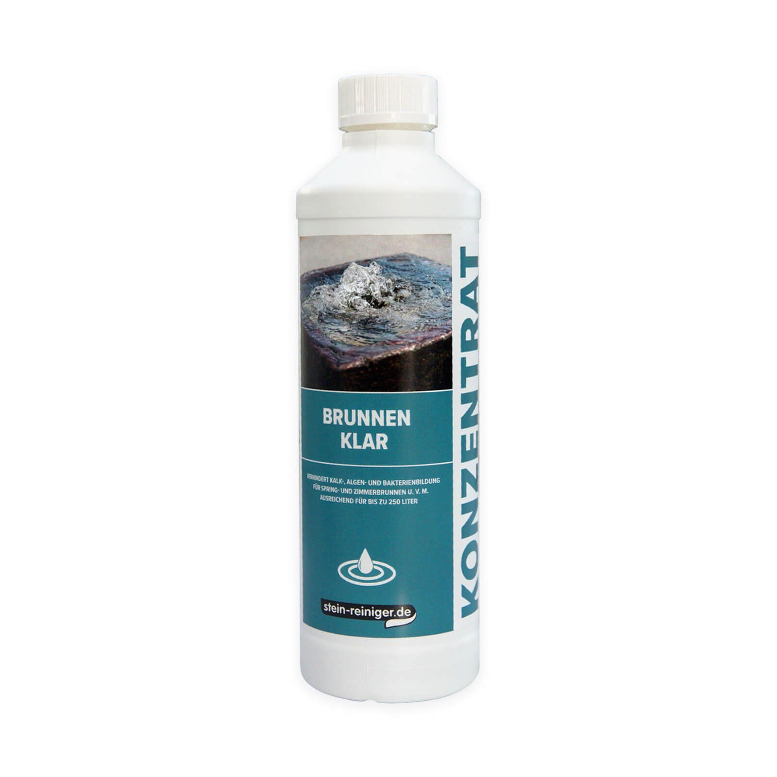 stein-reiniger.de Brunnen Klar - Algen, Kalk und Bakterien entfernen 500ml Grünbelagentferner