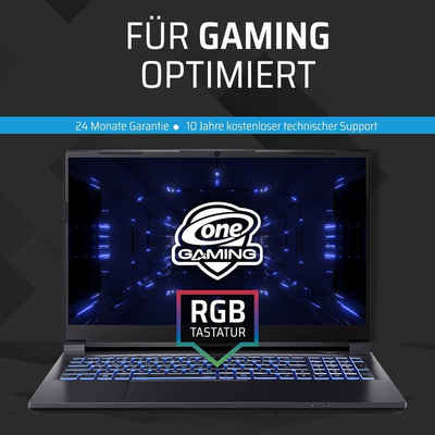 ONE GAMING Commander Gaming-Notebook V56-12NB-PN31 Gaming-Notebook (Intel Core i5 Serie 12. Generation Core i5-12500H, GeForce RTX 3050 Ti, 500 GB SSD, Microsoft Windows 11 Pro)