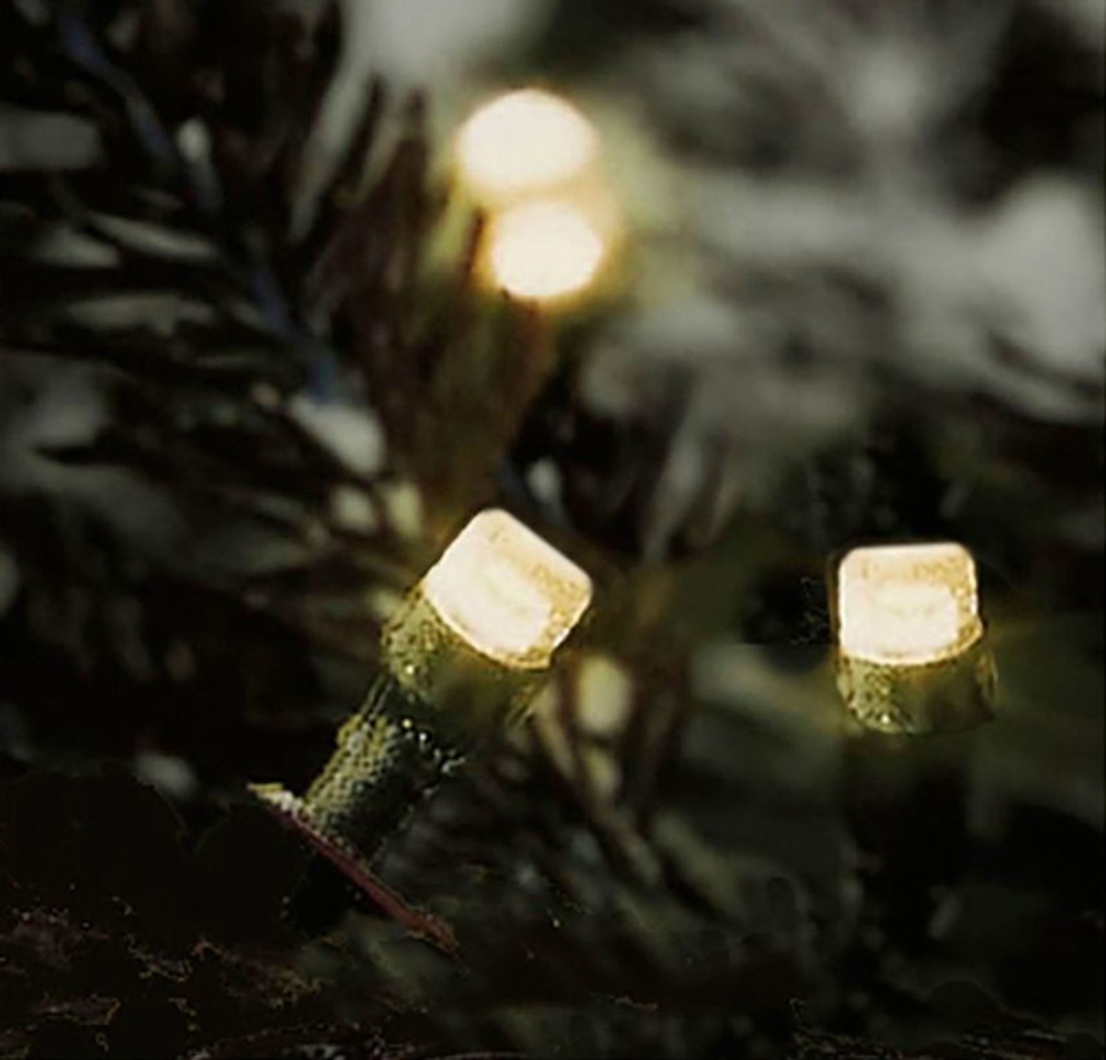 BURI Lichterkette LED-Lichterkette mit Timer und Fernbedienung 3m 40 LEDs Warmweiß