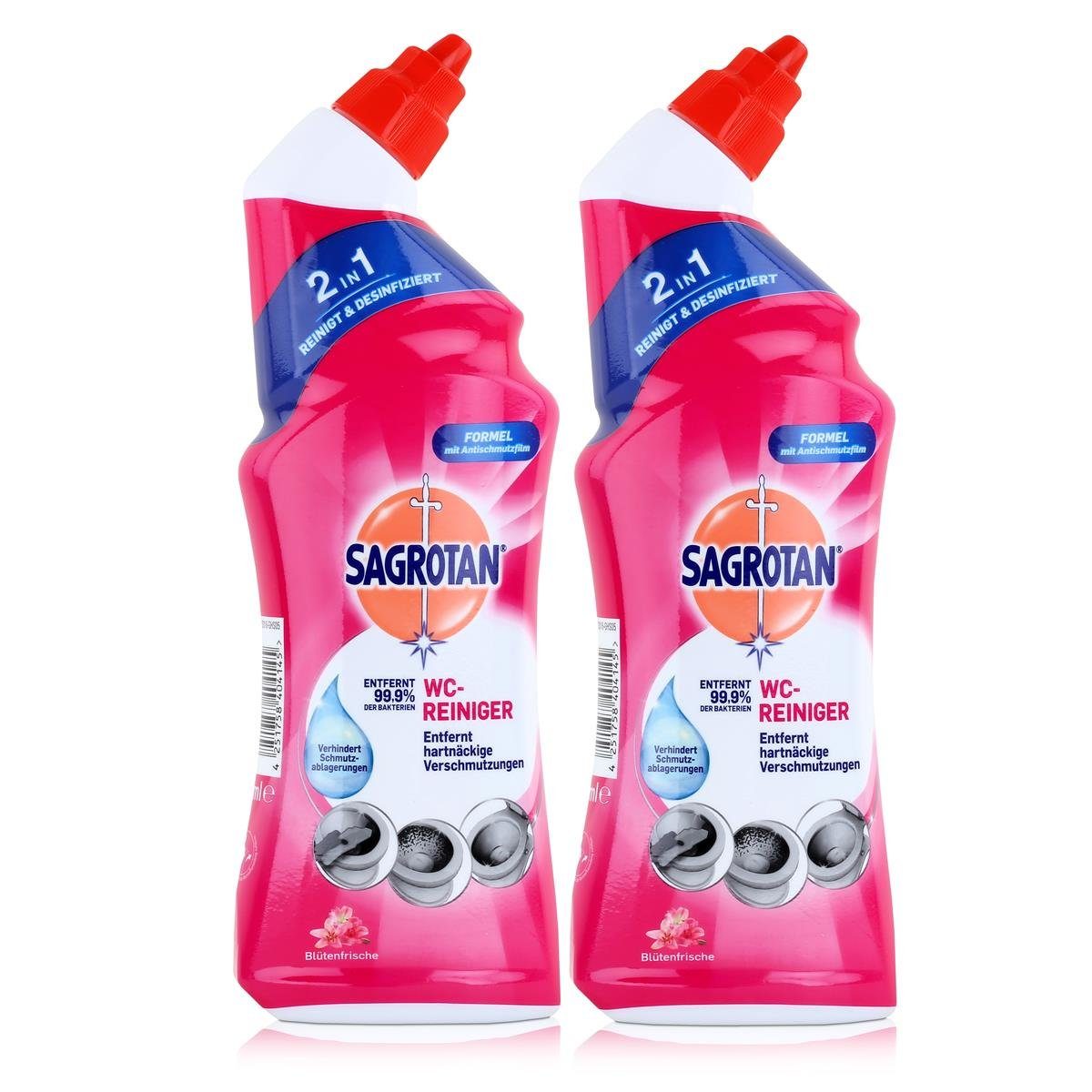 SAGROTAN Sagrotan WC-Reiniger Blütenfrische Pack) WC-Reiniger WC-Frische (2er 750ml 