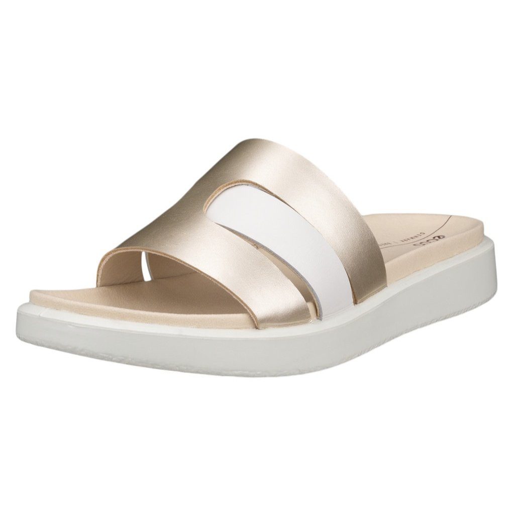 Ecco Flowt Slide (Premium-Leder) gold Damen Sandale