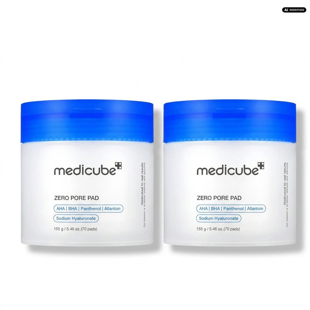 Medicube Gesichtsreinigungstuch Medicube Zero Pore Pad 2.0 2er Set, 70-tlg., Vorteilspack mit zwei Dosen für die regelmäßige Gesichtspflege