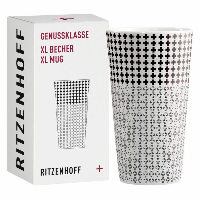 Ritzenhoff Tasse Kaffeetasse XL Genussklasse 003 Porzellan