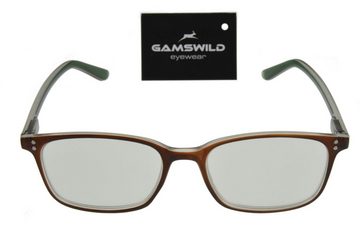 Gamswild Lesebrille Lesehilfe +1,0 /+1,5 /+2,0 /+2,5 dpt Unisex braun-grün, schwarz-grau, Lesebrille