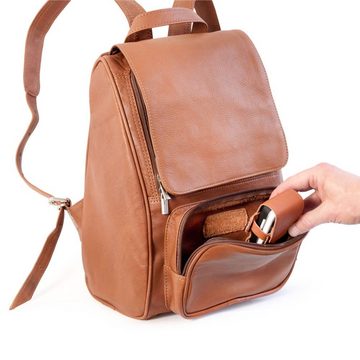 Jahn-Tasche Notebookrucksack Lederrucksack / Laptop-Rucksack Gr. M, Cognac-Braun, Jahn-Tasche 710