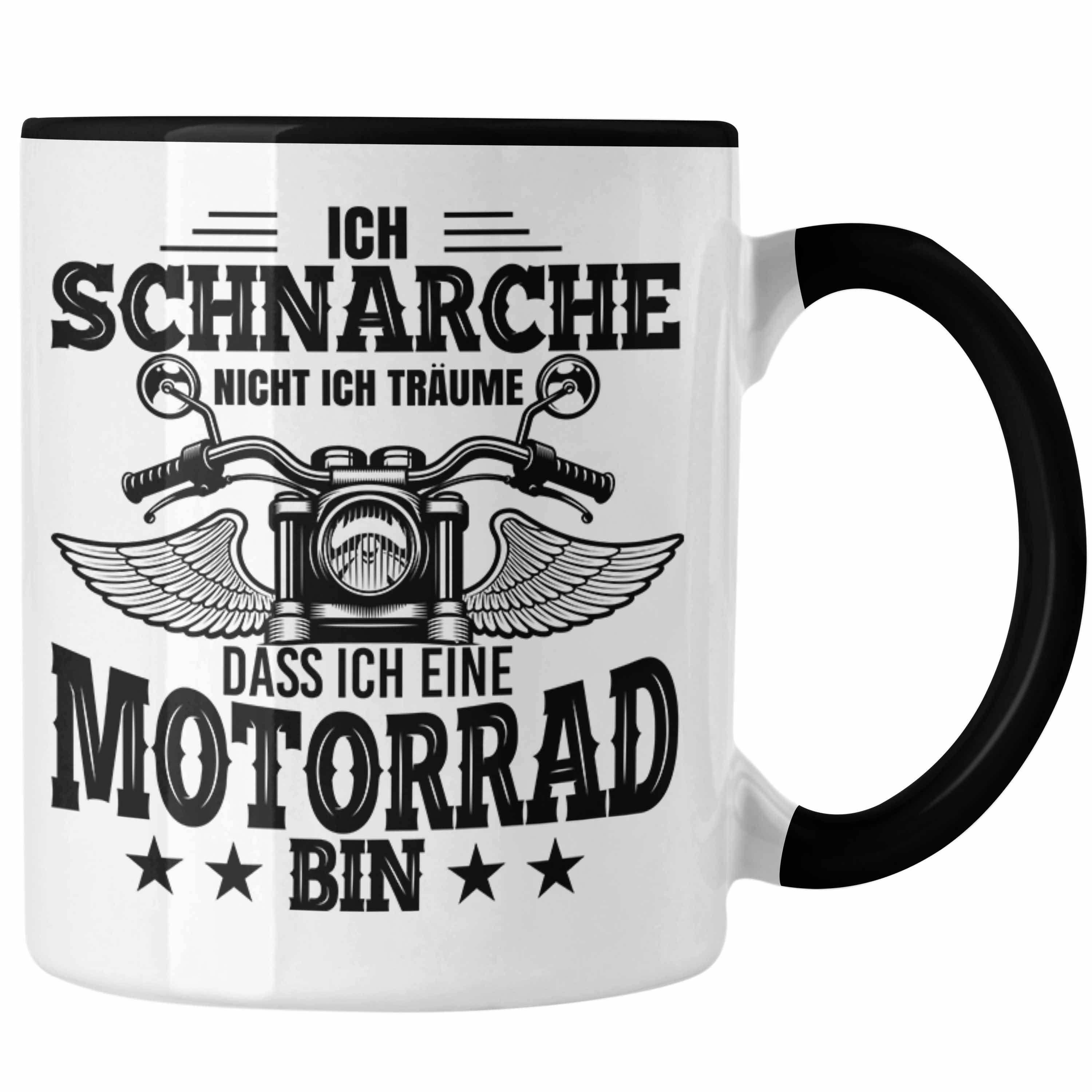 Trendation Tasse Trendation - Ich Schnarche Nicht Motorrad-Fahrer Geschenk Tasse Spruch