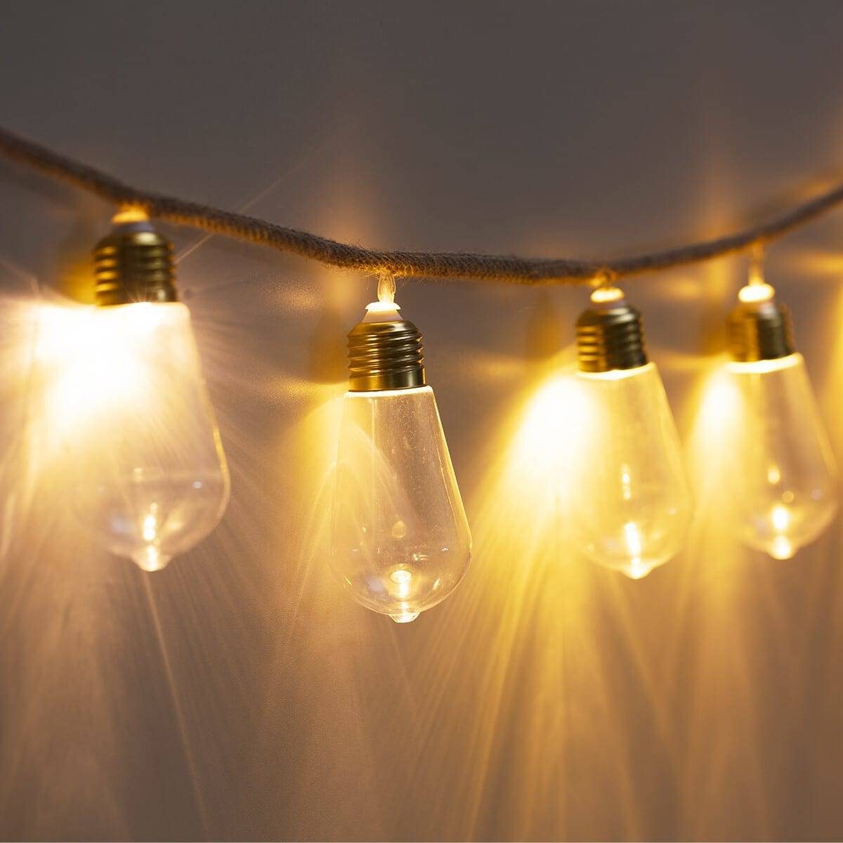 Atmosphera Créateur d'intérieur Dekolicht Lichterkette, 10 LED Glühbirnen, 165 cm, Leuchte mit Dekofunktion, ohne Leuchtmittel