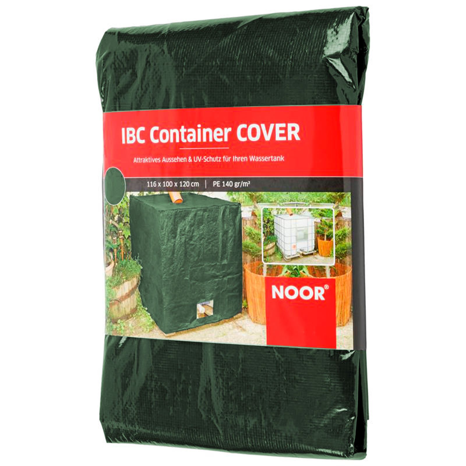 NOOR Wassertank IBC Container Cover - 120g/m² - Abdeckung für 1000L Gittertank, ganzjährig verwendbar - recycelbar und umweltfreundlich