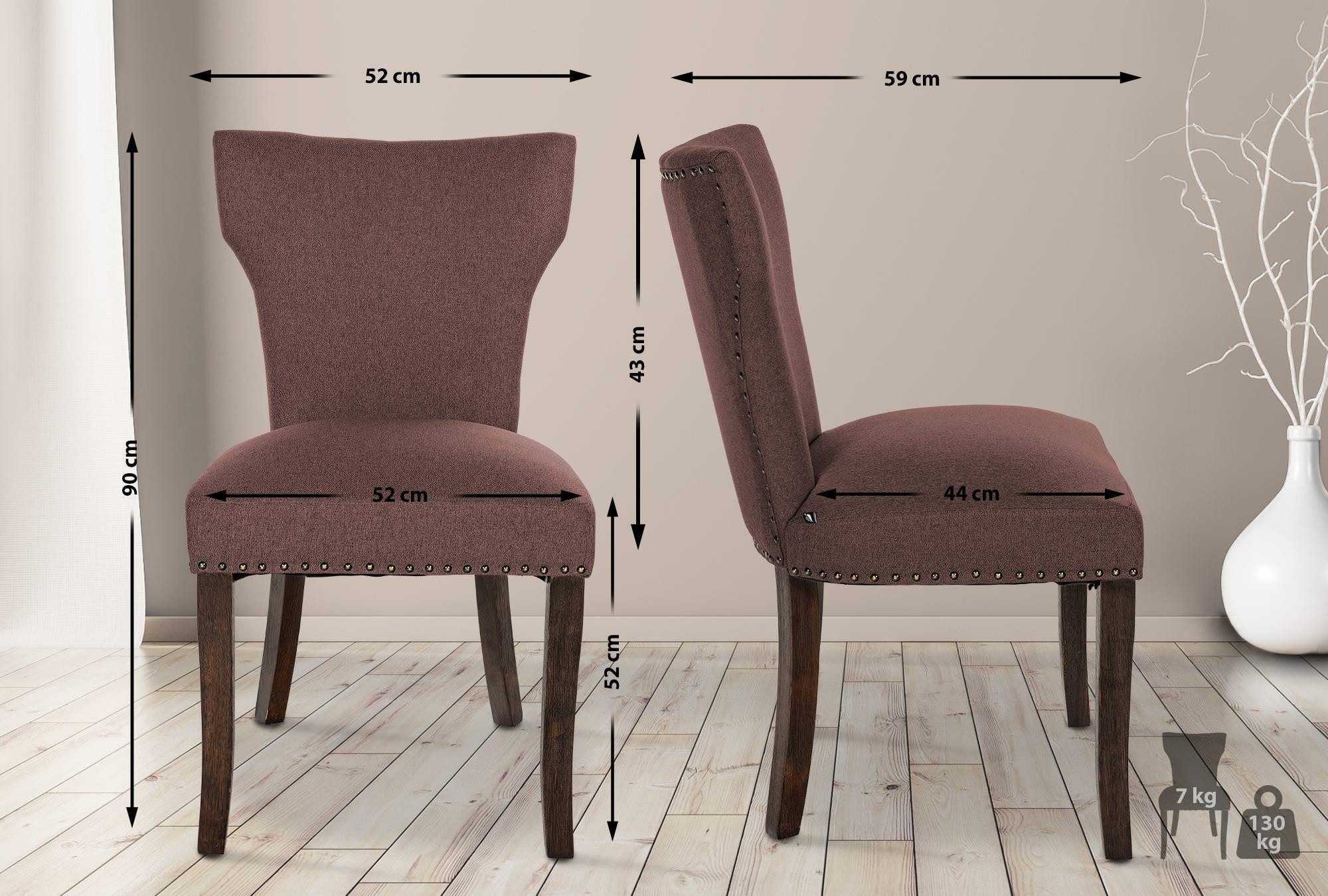 CLP Esszimmerstuhl Zadar (2er Set), Stoffbezug günstig online kaufen